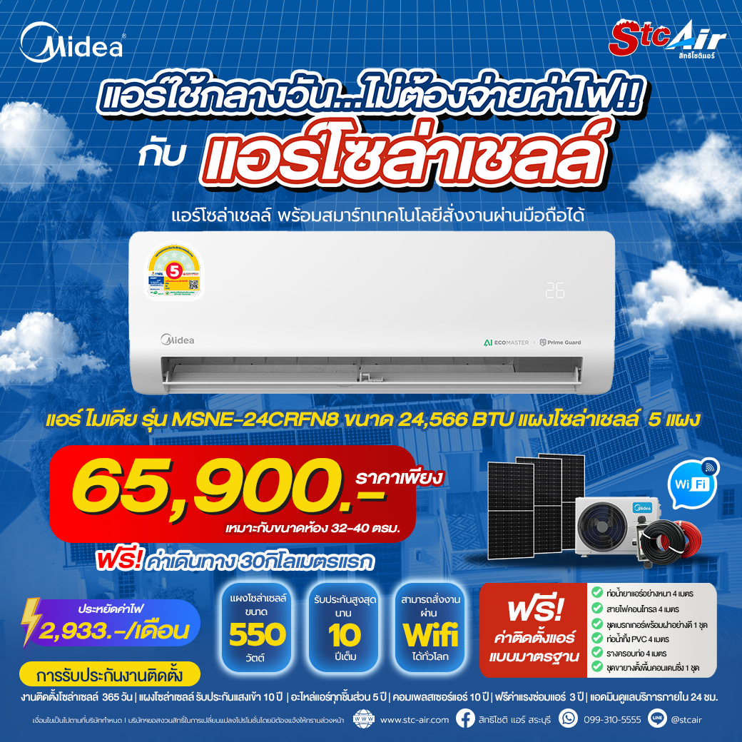 แอร์โซล่าเซลล์ MIDEA NUMEN WIFI - Image 4